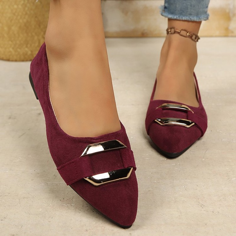 Women'S Shoes Clogs - Kadınlar için Sivri Burunlu Süet Düz