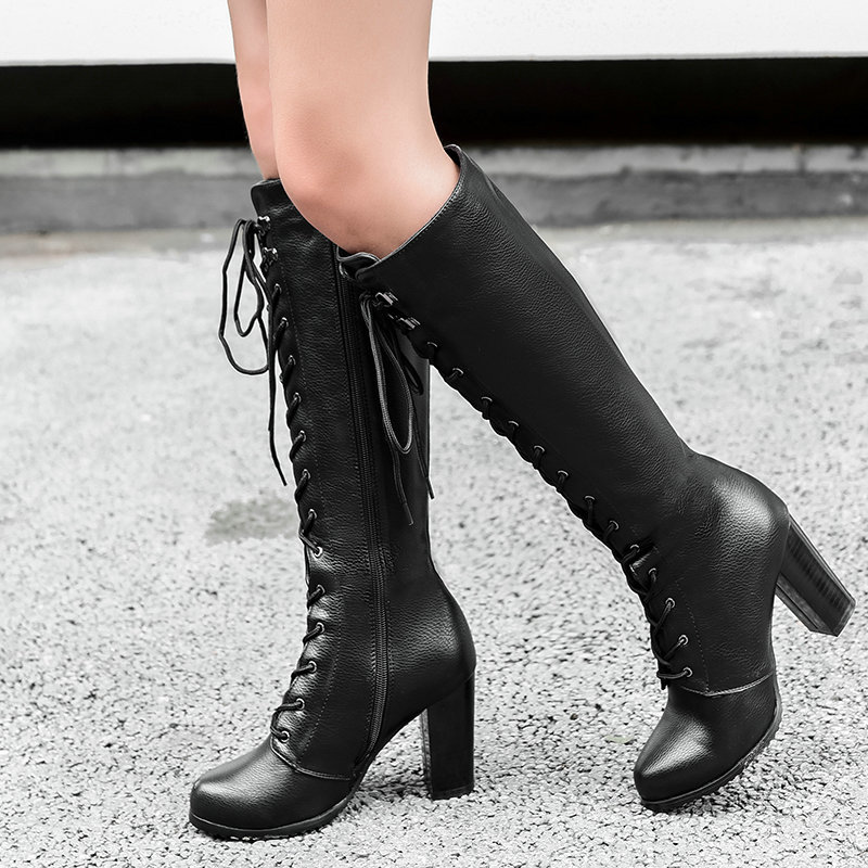 Sock Boot Women - Kadın Botları Kalın Yüksek Topuklu Kış