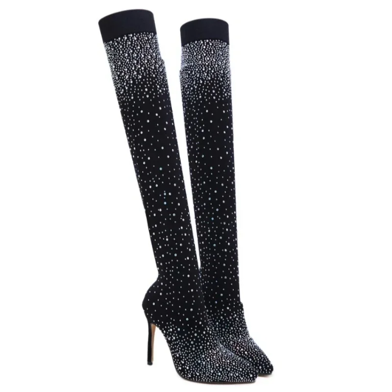 Seksi Aşırı Diz Çizmeler Kadın - Sock Boot Women incelemesi ve fiyatı