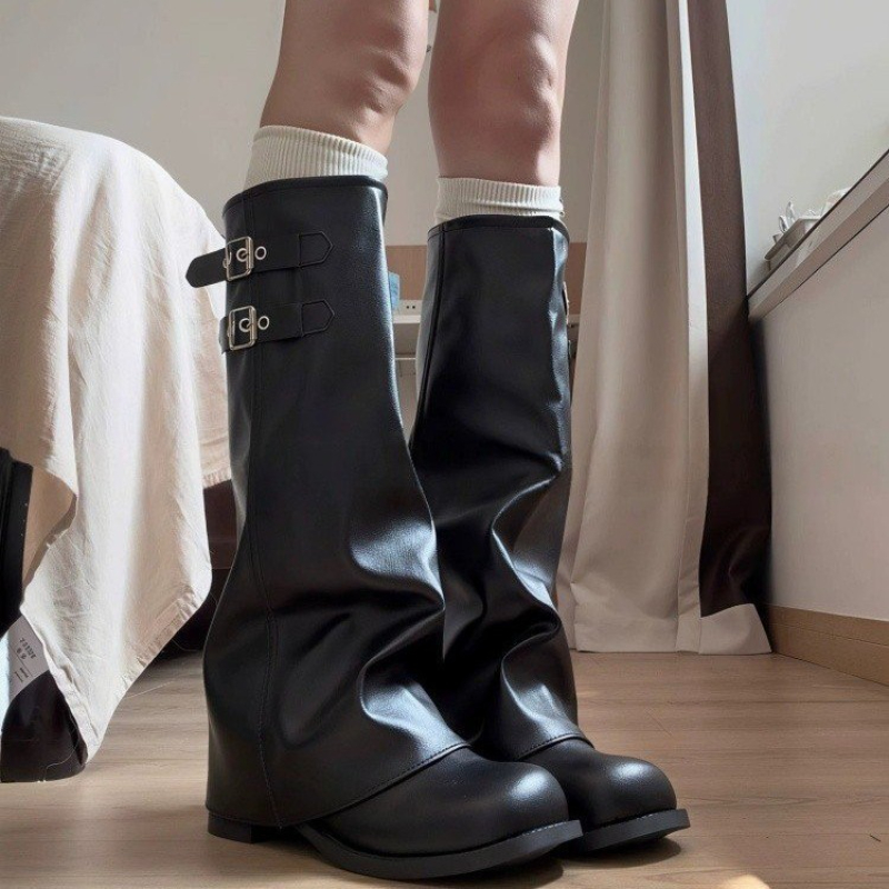Y2K Kore Tarzı Retro Diz Boyu  - Knee High Boots Women incelemesi ve fiyatı