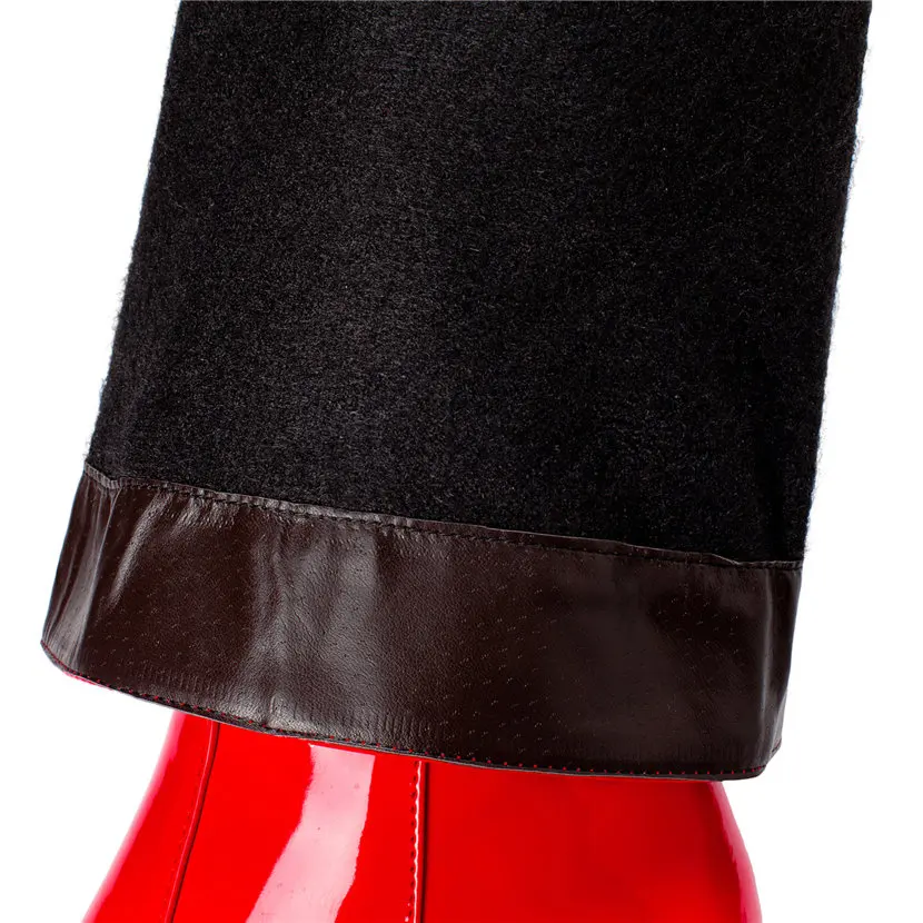 Kırmızı beyaz rugan kadın diz  - Knee High Boots Women incelemesi ve fiyatı