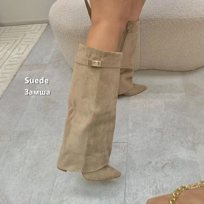 Kadınlar için Diz Üstü, Katlan - Knee High Boots Women incelemesi ve fiyatı